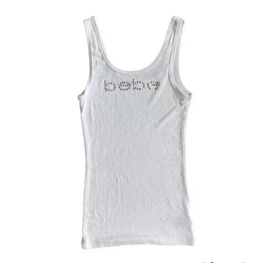 Trendy Rhinestone Crop Top