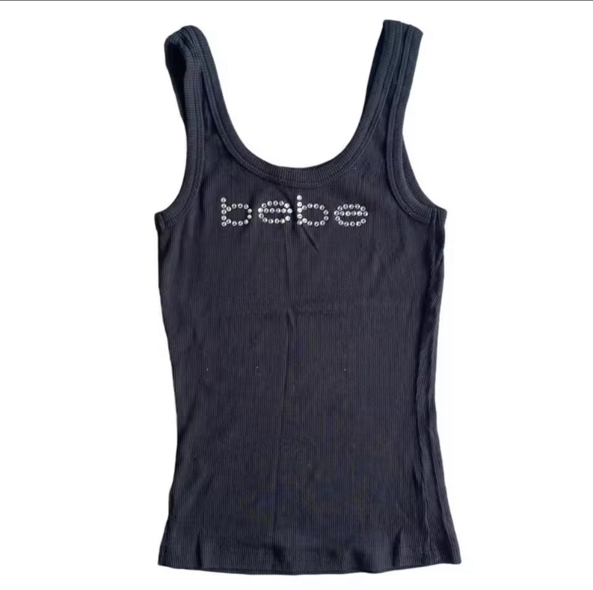 Trendy Rhinestone Crop Top