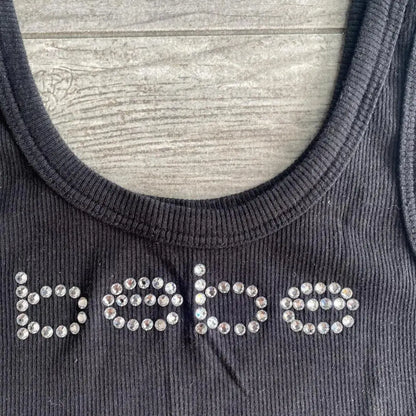 Trendy Rhinestone Crop Top